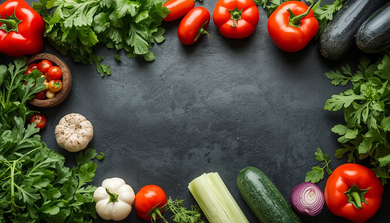 Healthy meal planning with fresh vegetables and ingredients